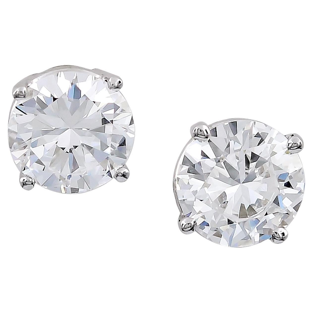 Spectra Fine Jewelry Boucles d'oreilles en diamants de couleur D et 1,28 et 1,31 carat certifiés par le GIA