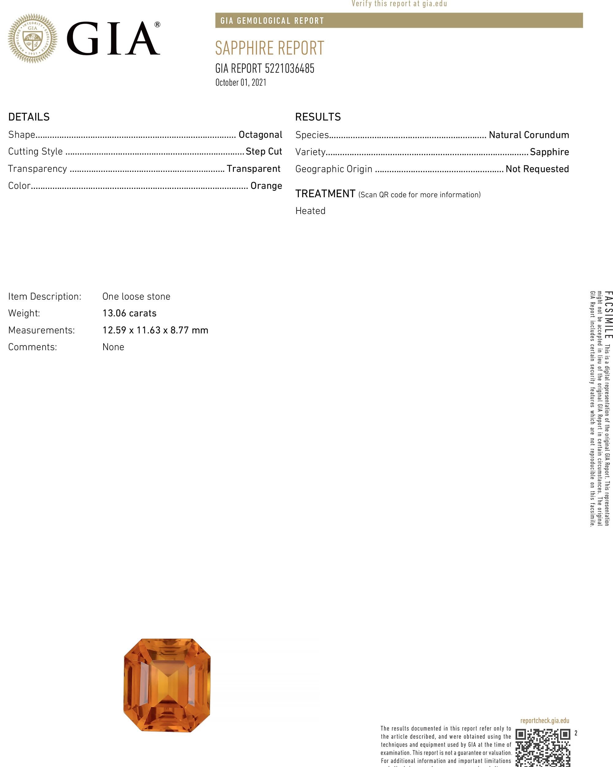 orange sapphire jewelry
