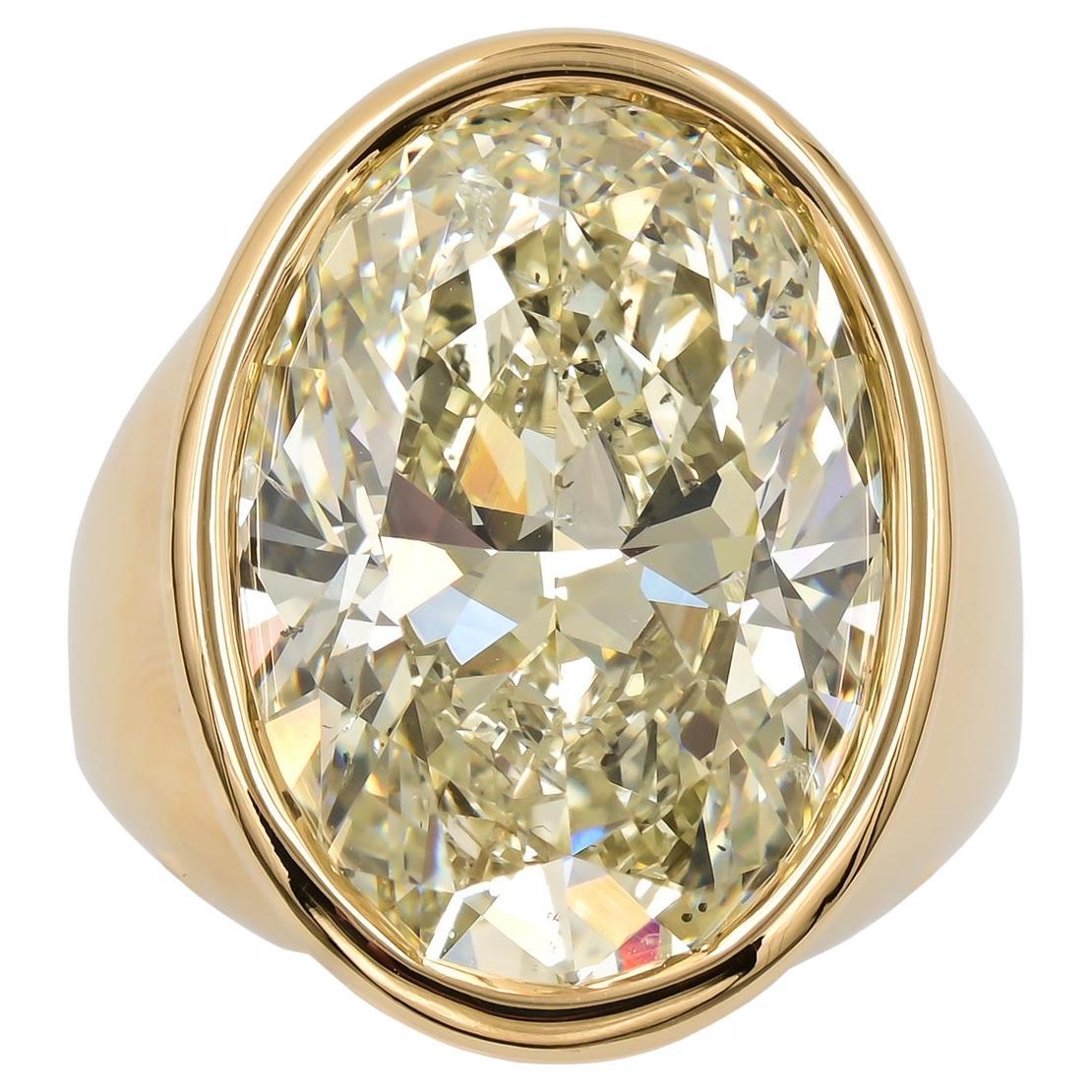 Spectra Fine Jewelry GIA Certified 15.01 Carat Diamond Cocktail Ring For Sale