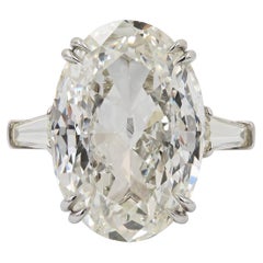 Spectra Fine Jewelry, bague de fiançailles avec diamant ovale certifié GIA de 20.07 carats