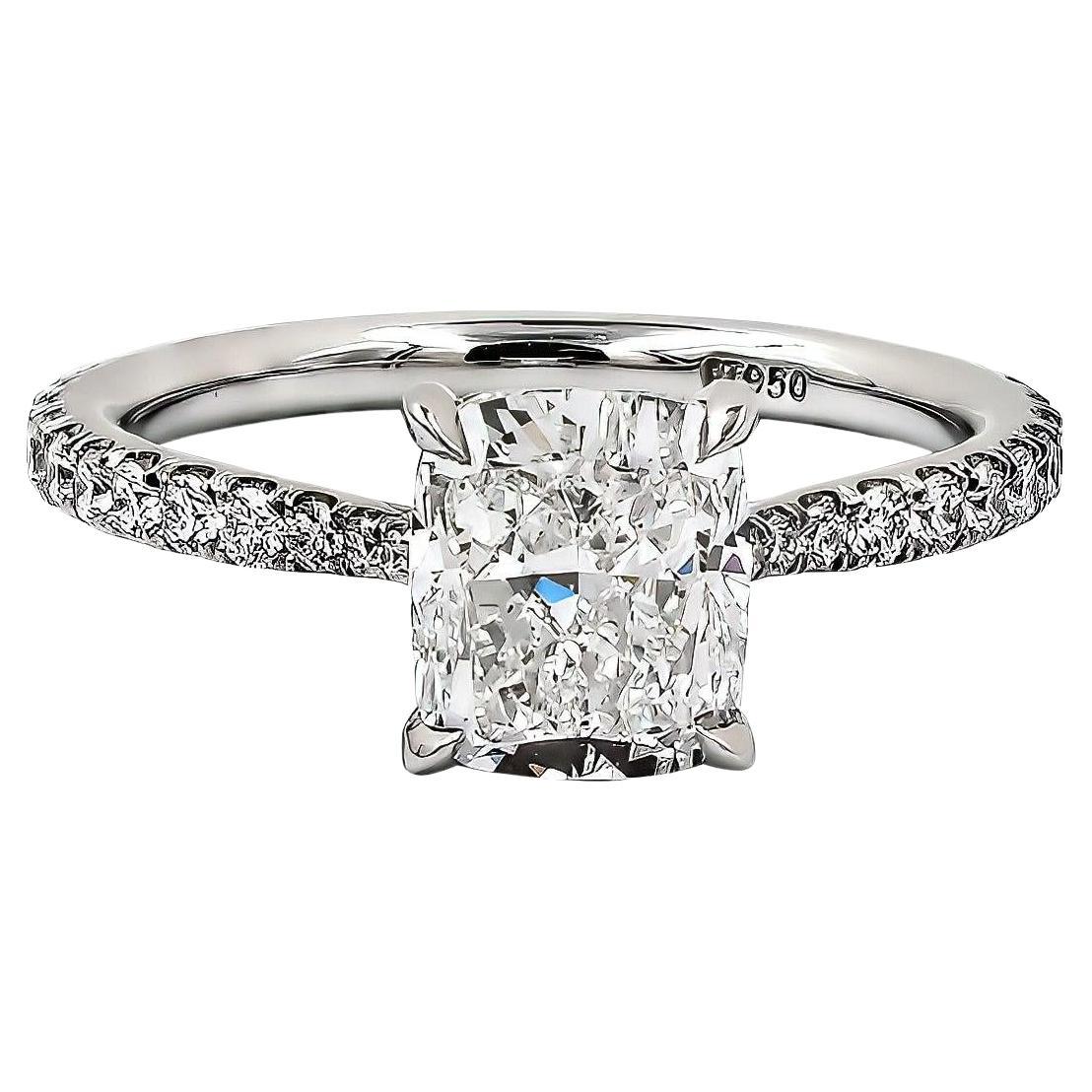 Spectra Fine Jewelry Verlobungsring, GIA-zertifizierter 2,02 Karat Diamant im Kissenschliff