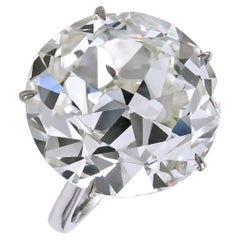 Spectra Fine Jewelry, GIA Certified 30.12 Carat Old European-Cut Diamond Ring