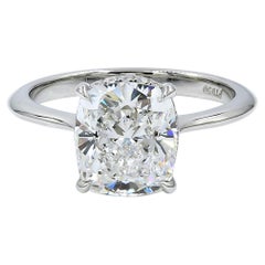 Spectra Fine Jewelry, Verlobungsring, GIA zertifiziert 3,05 Karat G Farbe Diamant