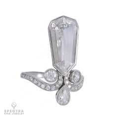 Spectra Fine Jewelry GIA Certified 3.12 Carat D IF Kite-Shape Diamond Ring