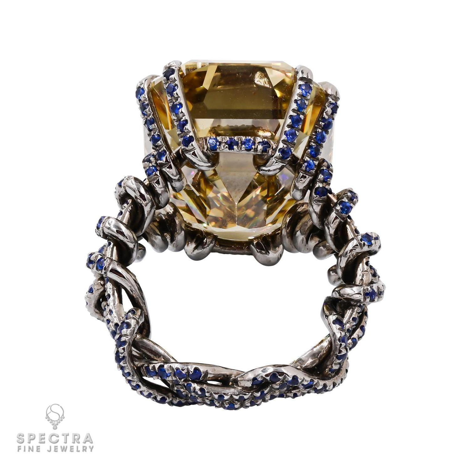 Contemporaneo Spectra Fine Jewelry Anello con diamante di colore fantasia certificato GIA da 36,46 carati in vendita