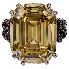 Spectra Fine Jewelry, bague avec diamant de couleur fantaisie de 36,46 carats certifié GIA