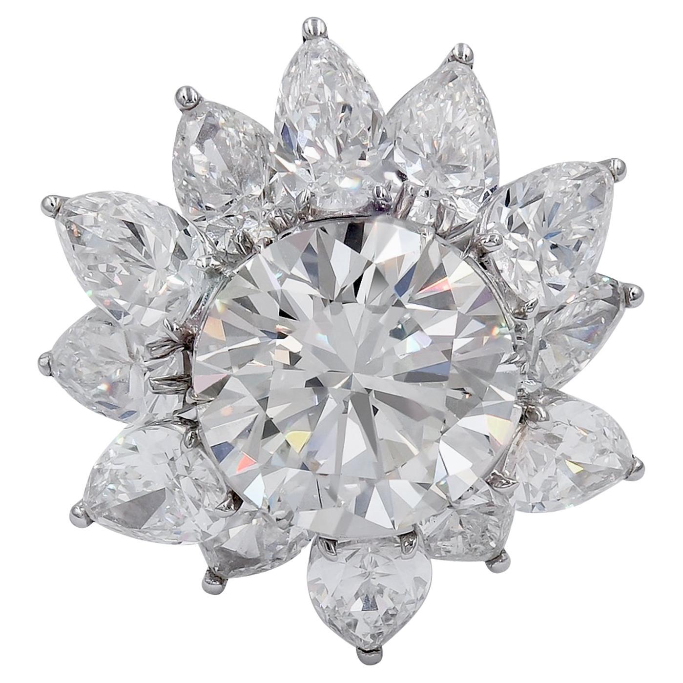 Spectra Fine Jewelry GIA zertifizierter 5,6 Karat Diamant-Cocktailring
