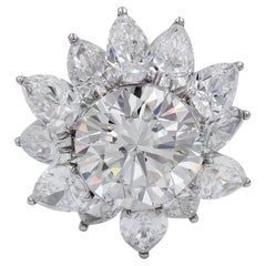 Spectra Fine Jewelry GIA zertifizierter 5,6 Karat Diamant-Cocktailring