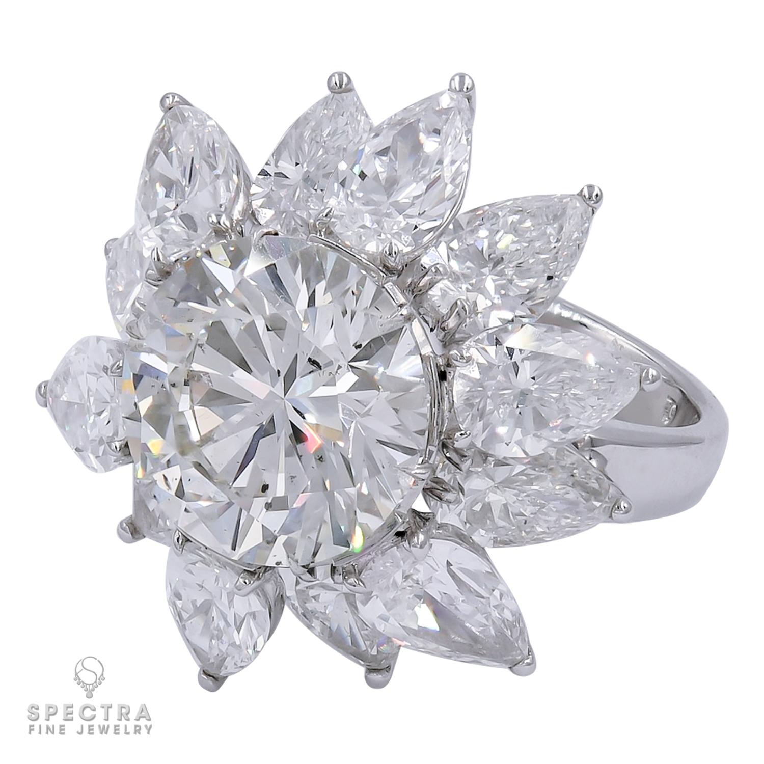 Spectra Fine Jewelry GIA zertifizierter 5,6 Karat Diamant-Cocktailring im Zustand „Neu“ in New York, NY