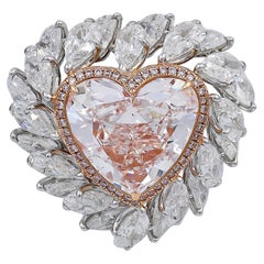Spectra Fine Jewelry GIA Certified 6.07 Carat Heart-Shape Diamond Ring