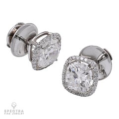 Spectra Fine Jewelry GIA Certified Cushion-Cut Diamond Stud Earrings
