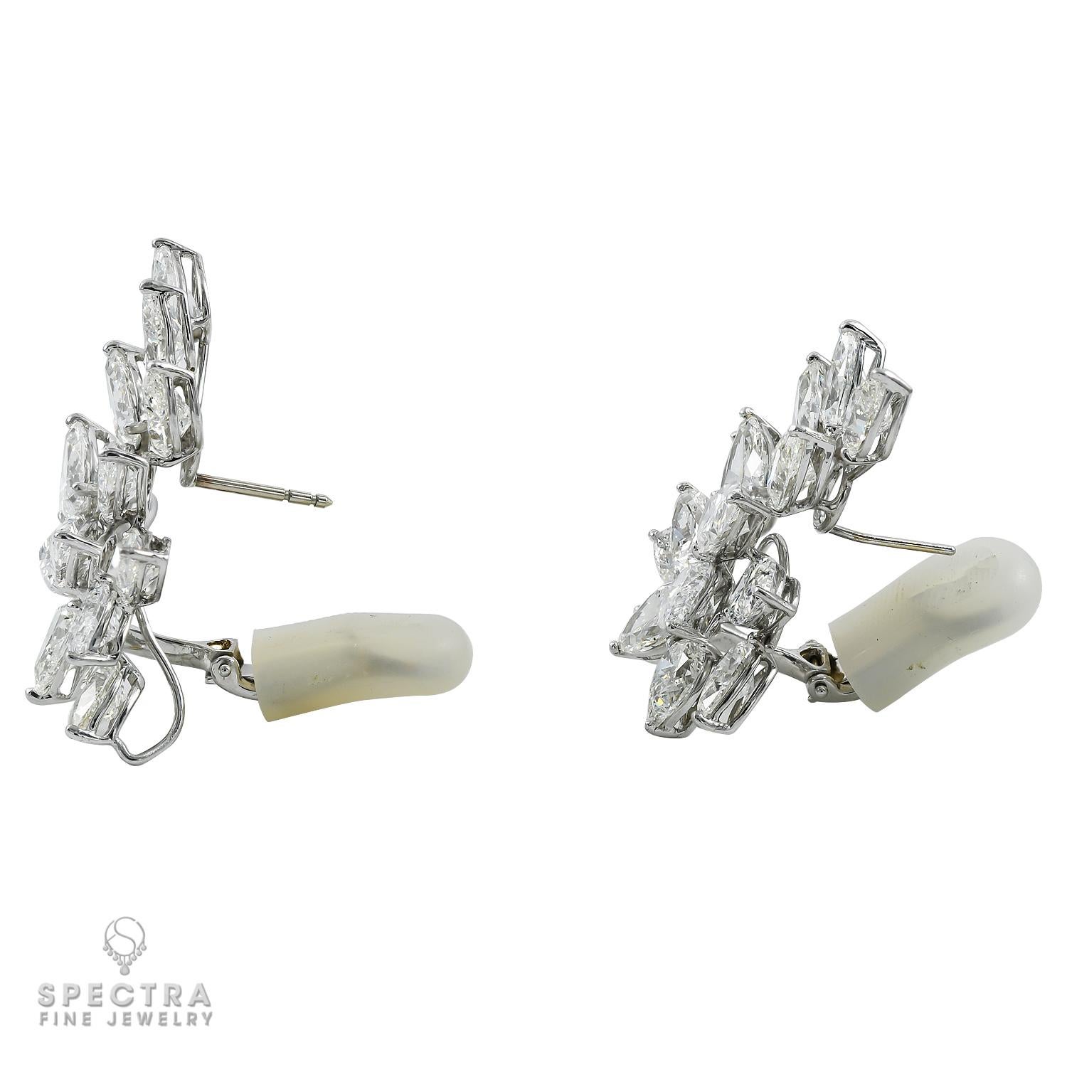 If you are getting ready for gala season, which in New York City, runs from Fall through Spring, you might be searching for a quintessentially elegant pair of diamond earrings to frame your face in radiance. This stunning pair of Spectra Fine