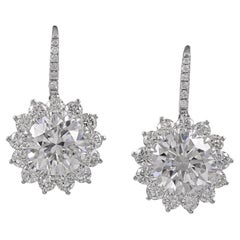 Used Spectra Fine Jewelry GIA Certified Diamond Dangle Earrings