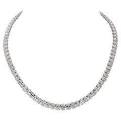 Spectra Fine Jewelry GIA Certified Oval-Shaped Diamond Riviera Necklace
