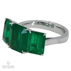 Spectra Fine Jewelry GRS Certified Colombian Emerald Cocktail Ring