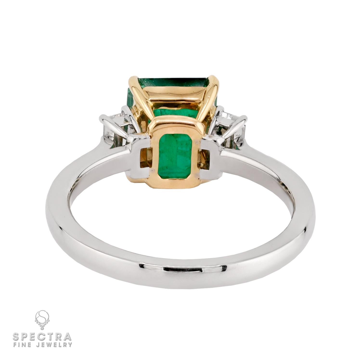 Spectra Fine Jewelry GRS-zertifizierter kolumbianischer Smaragd-Diamantring (Zeitgenössisch) im Angebot