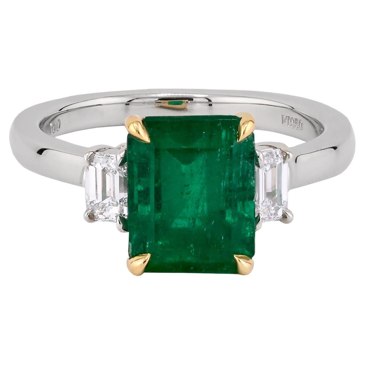 Spectra Fine Jewelry GRS-zertifizierter kolumbianischer Smaragd-Diamantring