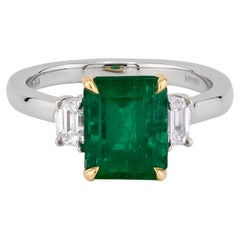 Spectra Fine Jewelry GRS-zertifizierter kolumbianischer Smaragd-Diamantring