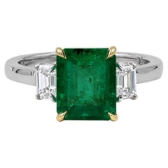 Spectra Fine Jewelry GRS-zertifizierter kolumbianischer Smaragd-Diamantring