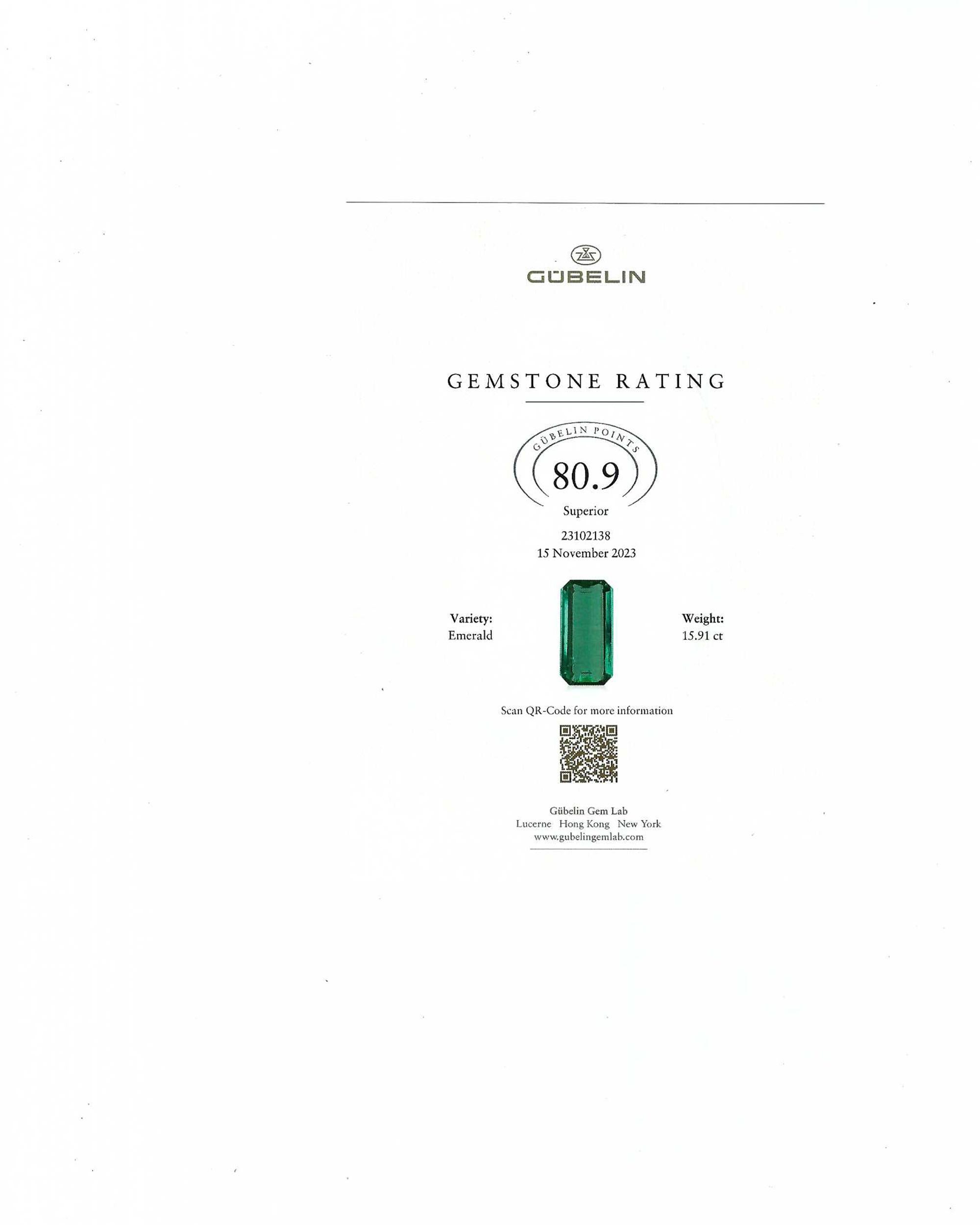 Women's Spectra Fine Jewelry, Certified 15.91 Carat Colombian Emerald Ring For Sale
