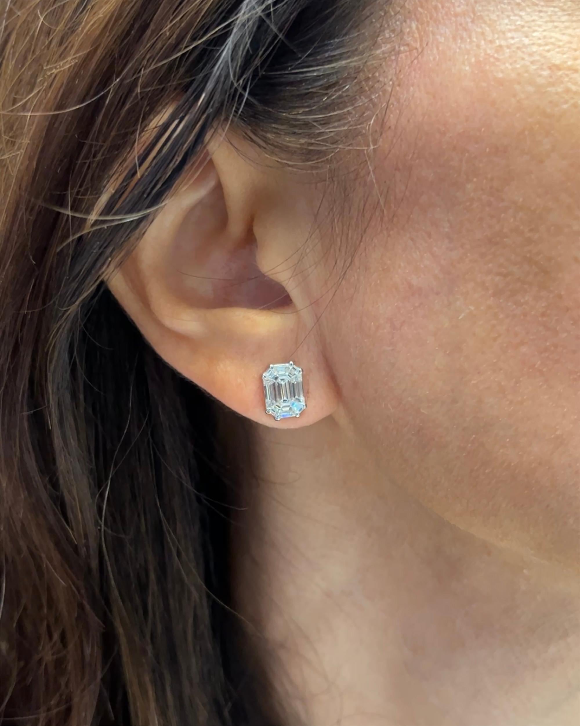 pie cut diamond earrings