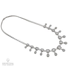 Spectra Fine Jewelry Invisibly-set Diamond Fringe Collar Necklace