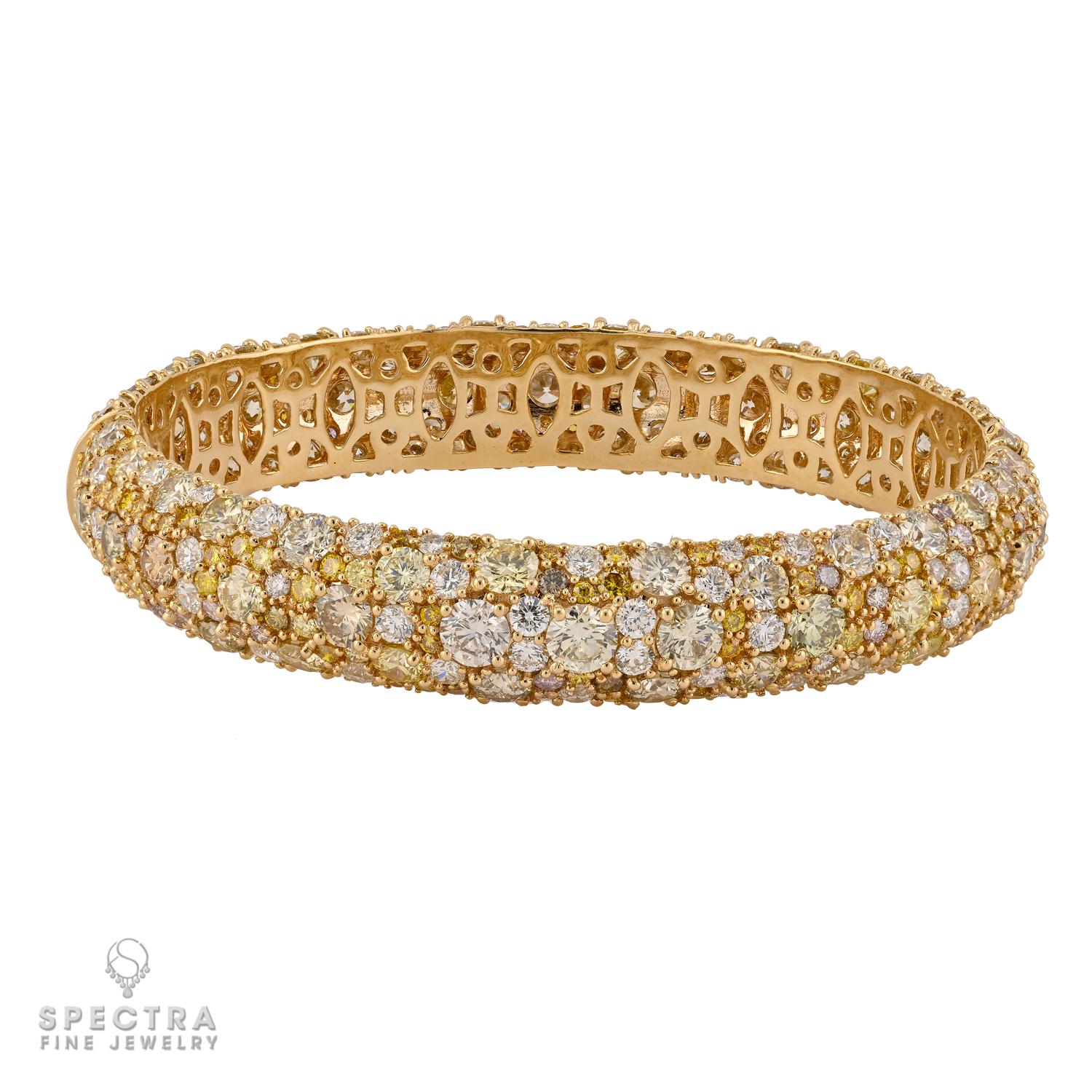 Spectra Fine Jewelry Multicolor Diamant-Armband aus 14kt Gold (Zeitgenössisch) im Angebot