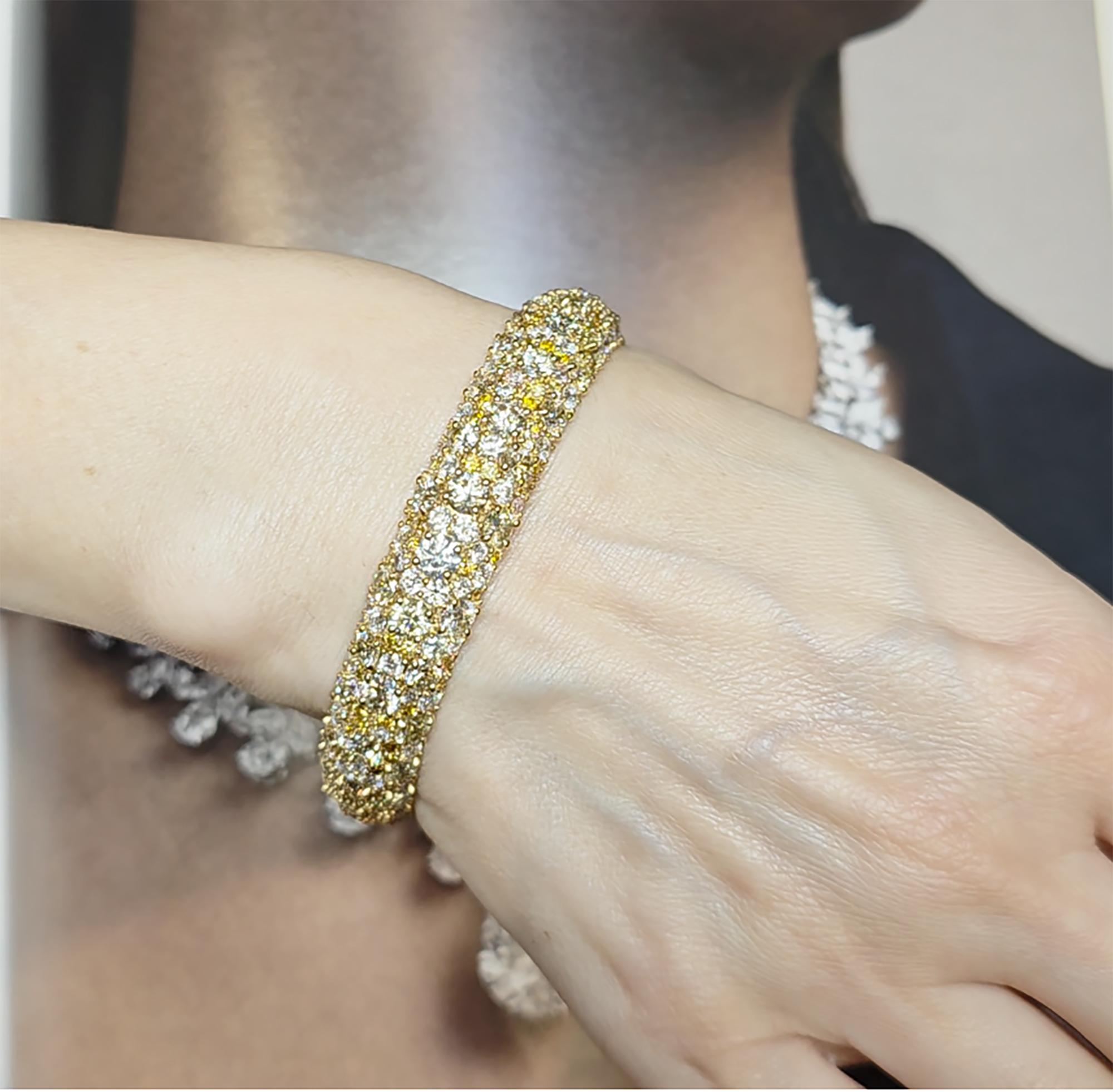 Spectra Fine Jewelry Multicolor Diamant-Armband aus 14kt Gold im Zustand „Neu“ im Angebot in New York, NY