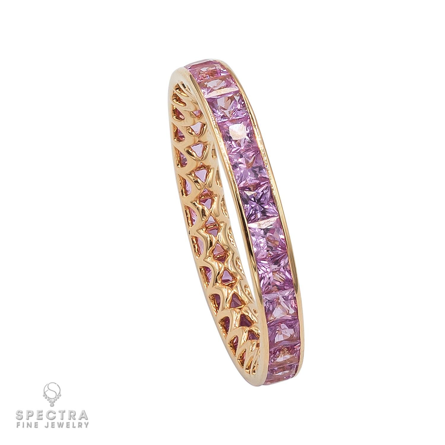 Spectra Fine Jewelry Pink Sapphire Eternity Band In New Condition For Sale In New York, NY