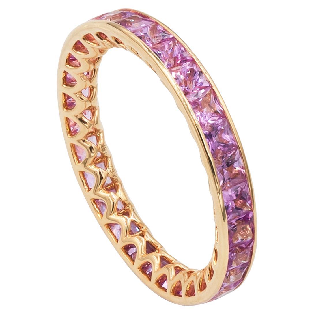 Spectra Fine Jewelry Pink Sapphire Eternity Band For Sale