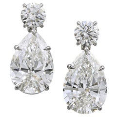 Vintage Spectra Fine Jewelry Round & Pear-Shaped Diamond Earrings