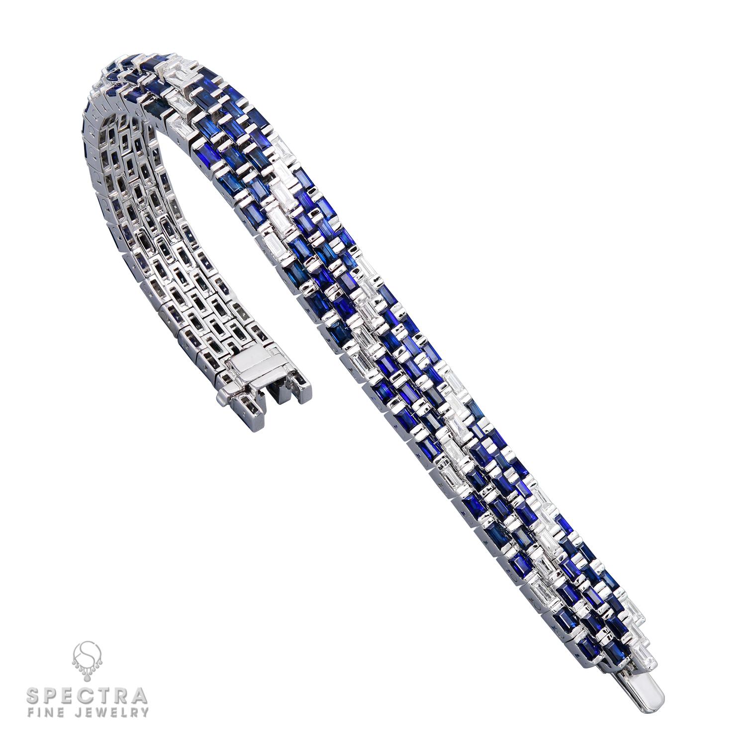 diamond baguette tennis bracelet