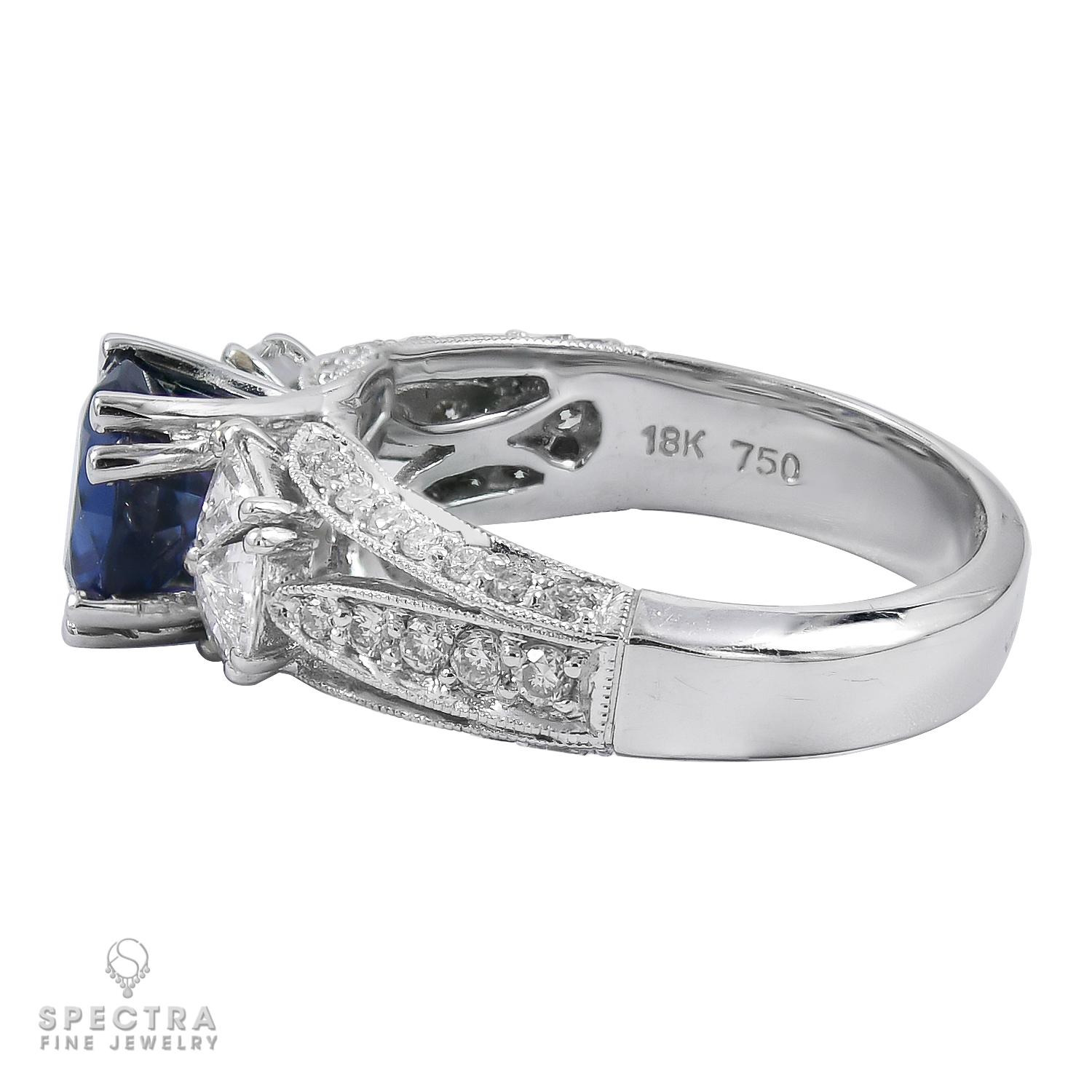 Contemporain Spectra Fine Jewelry Bague cocktail saphir diamant en vente
