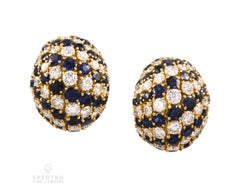 Spectra Fine Jewelry Sapphire Diamond Dome Earrings