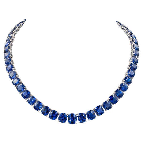 Spectra Fine Jewelry 130 26 Carat Ceylon Sapphire Diamond Tennis Spectra Fine Jewelry 130 26 Carat Ceylon Sapphire Diamond Tennis