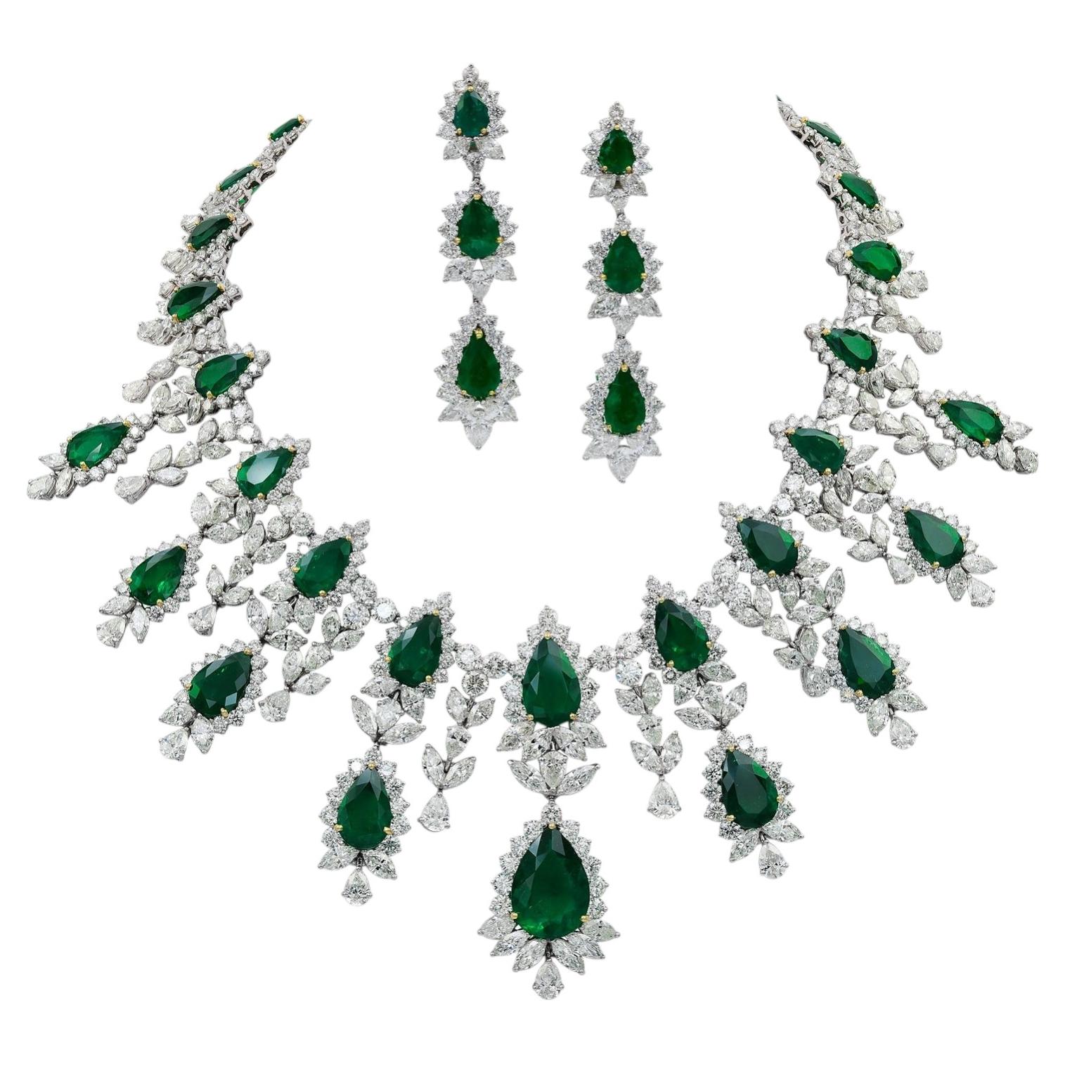 Spectra Fine Jewelry's Colombian Emerald and Diamond Demi Parure