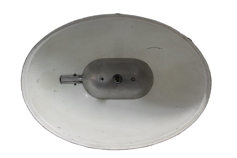 Spectre, James Bond Light, Gray Oval Vintage Industrial Pendant Lights In Good Condition For Sale In Amsterdam, NL