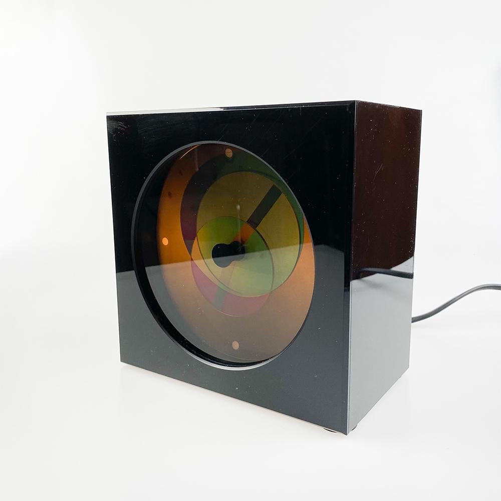 Japanese Spectrum Black-Hole Desk Clock Manufactured by Shimoda Electric, Japan