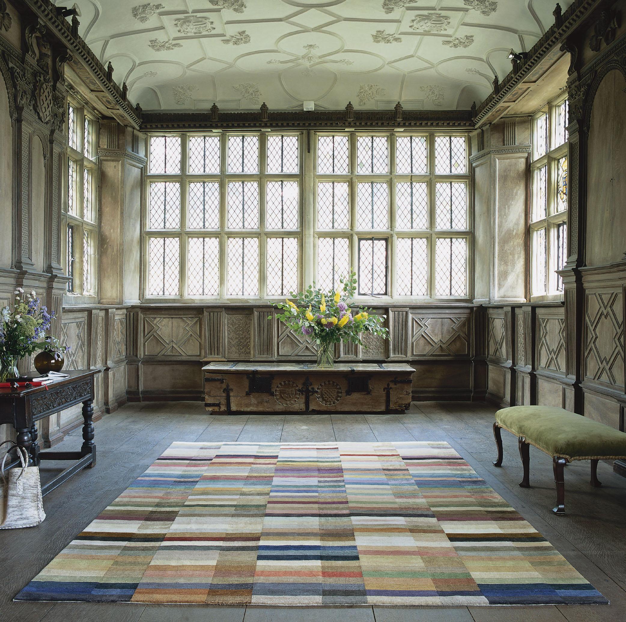 Incredibly adaptable, the Spectrum rug will work beautifully in almost any space as the rich yet calm palette of colors work with everything. This design has 120 different colors in wool and silk; every color is distinct, and thus presents a great