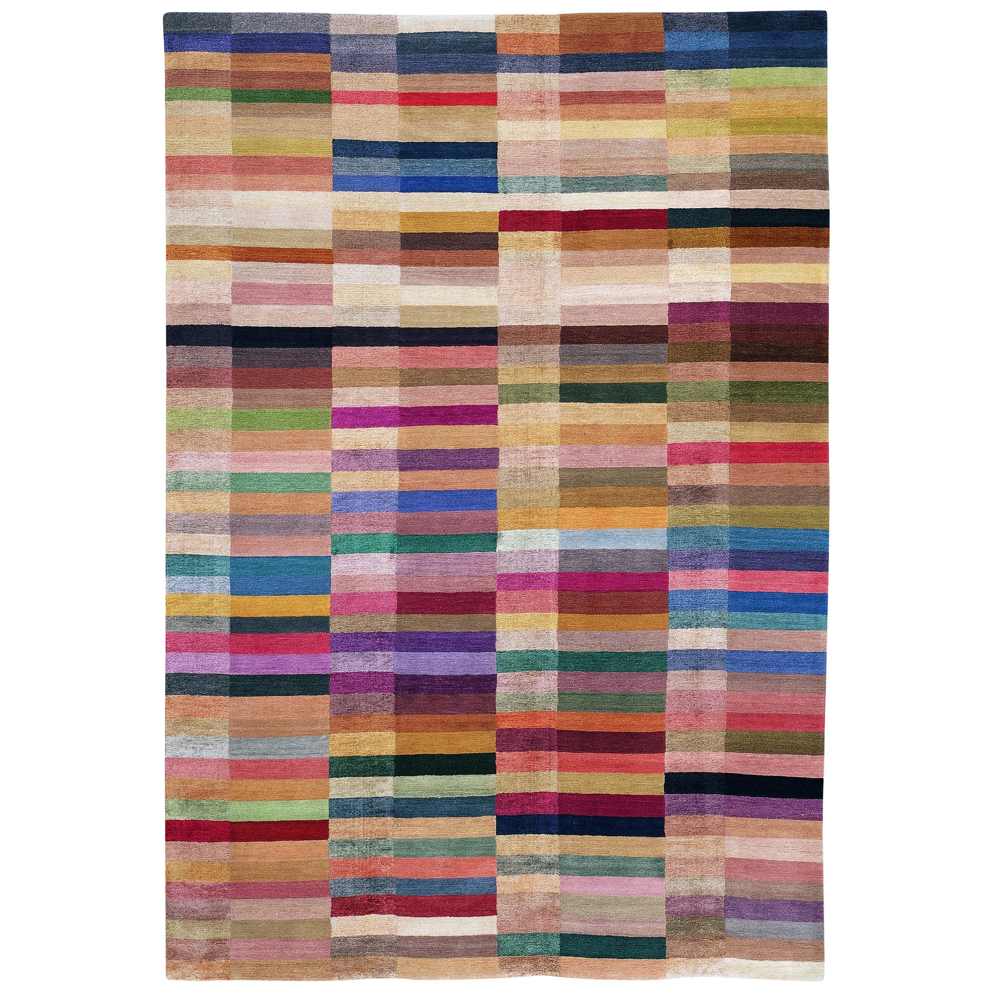 Spectrum Hand-Knotted 10x8 Rug in Wool and Silk by The Rug Company