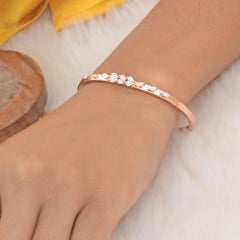 Spectrum Jewels – Armreif aus 14-karätigem Roségold mit einem natürlichen Diamanten von 1 Karat (SI/H)