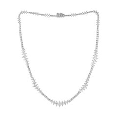 H 
H Jewels Collier à chaîne en or blanc 18 carats et diamant de 11,75 carats SI/H