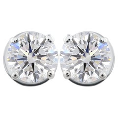 Spectrum Jewels 1.9Ct SI/H Round Diamond 9K White Gold Solitaire Stud Earrings