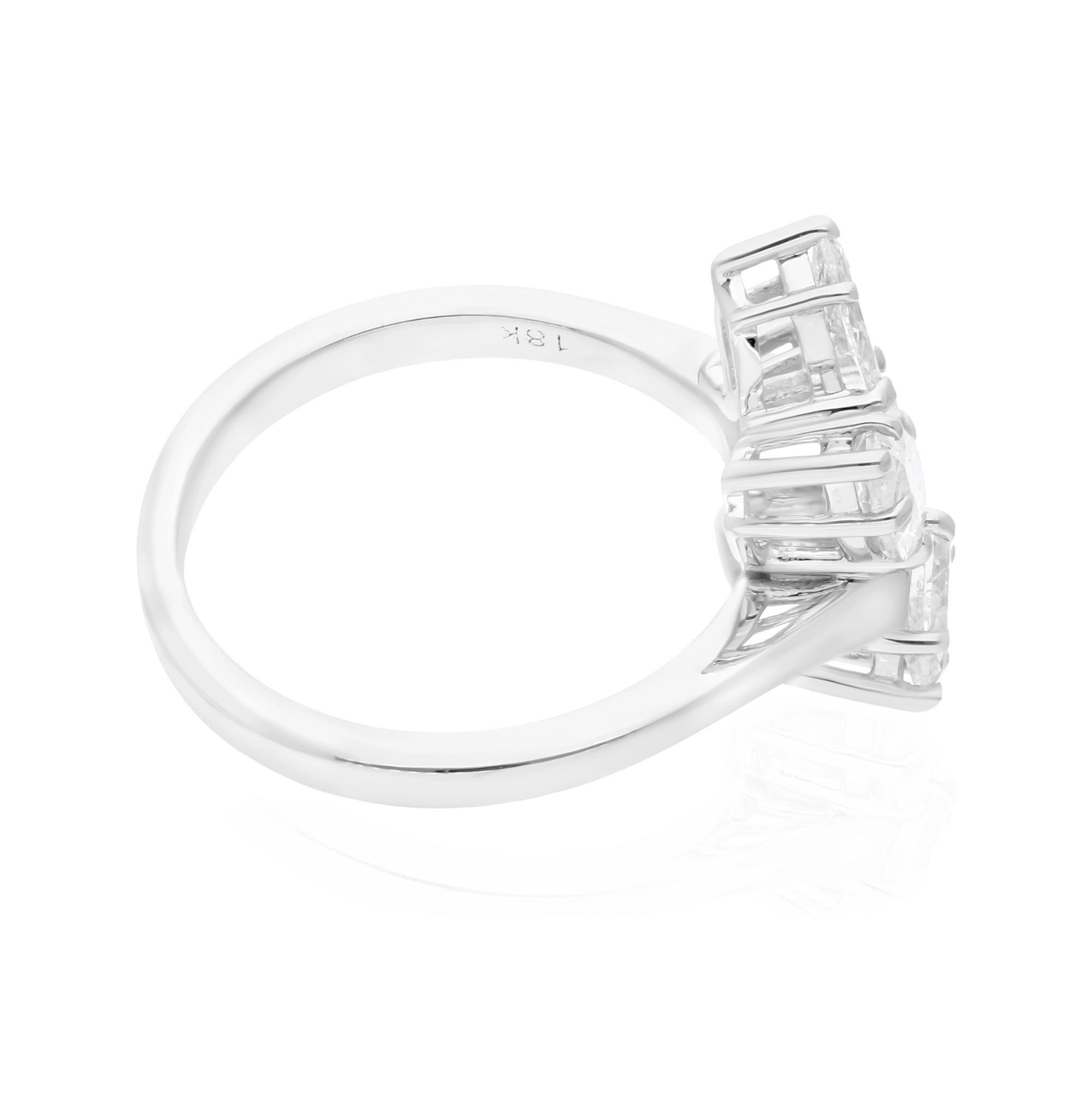 Cast from 18-karat gold, these exquisite ring is handset with 1.21 carats of sparkling diamonds.

The ring is a size 7 US and may be resized to larger or smaller upon request. FOLLOW SPECTRUM JEWELS storefront to view the latest collection &