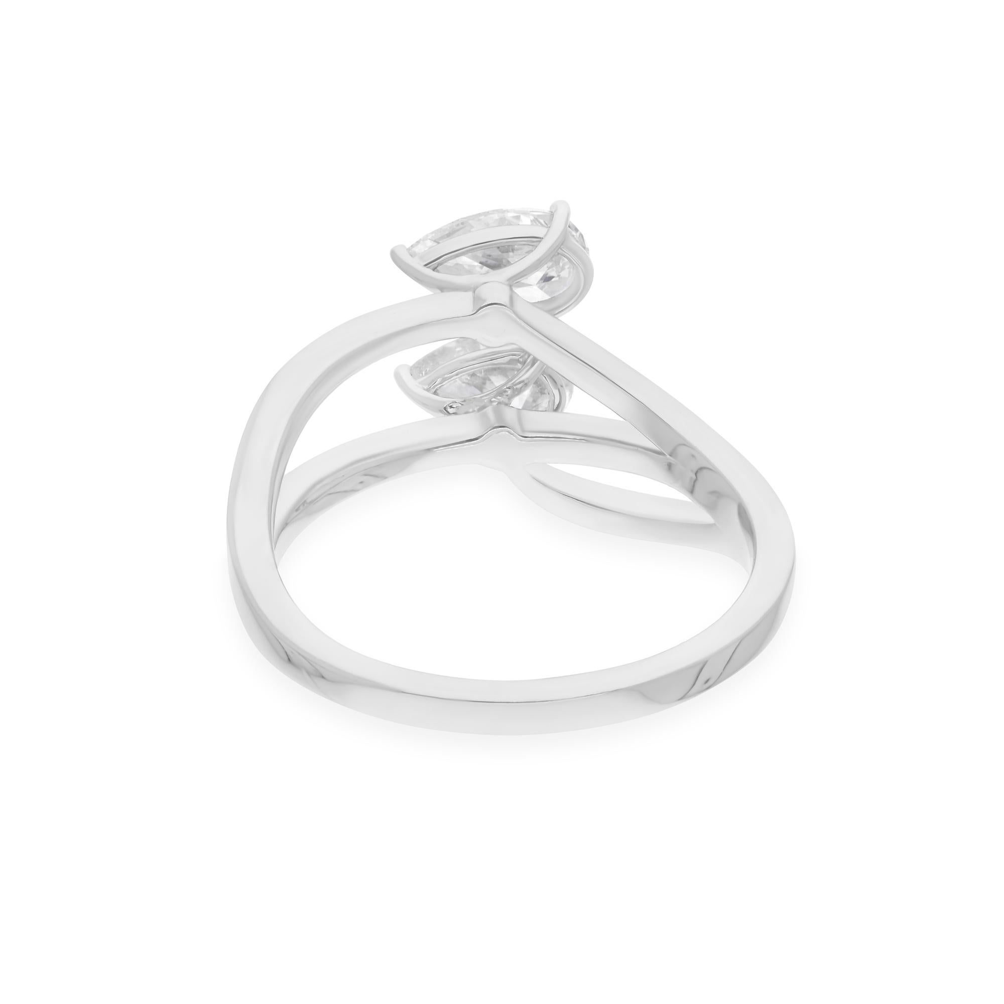 Cast from 18-karat gold, these exquisite ring is handset with 1.05 carats of sparkling diamonds.

The ring is a size 7 US and may be resized to larger or smaller upon request. FOLLOW SPECTRUM JEWELS storefront to view the latest collection &