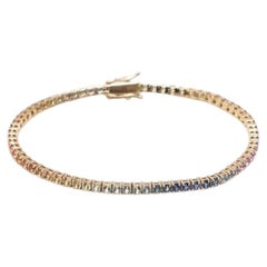 Spectrum Sapphire 14K Gold Tennis Bracelet