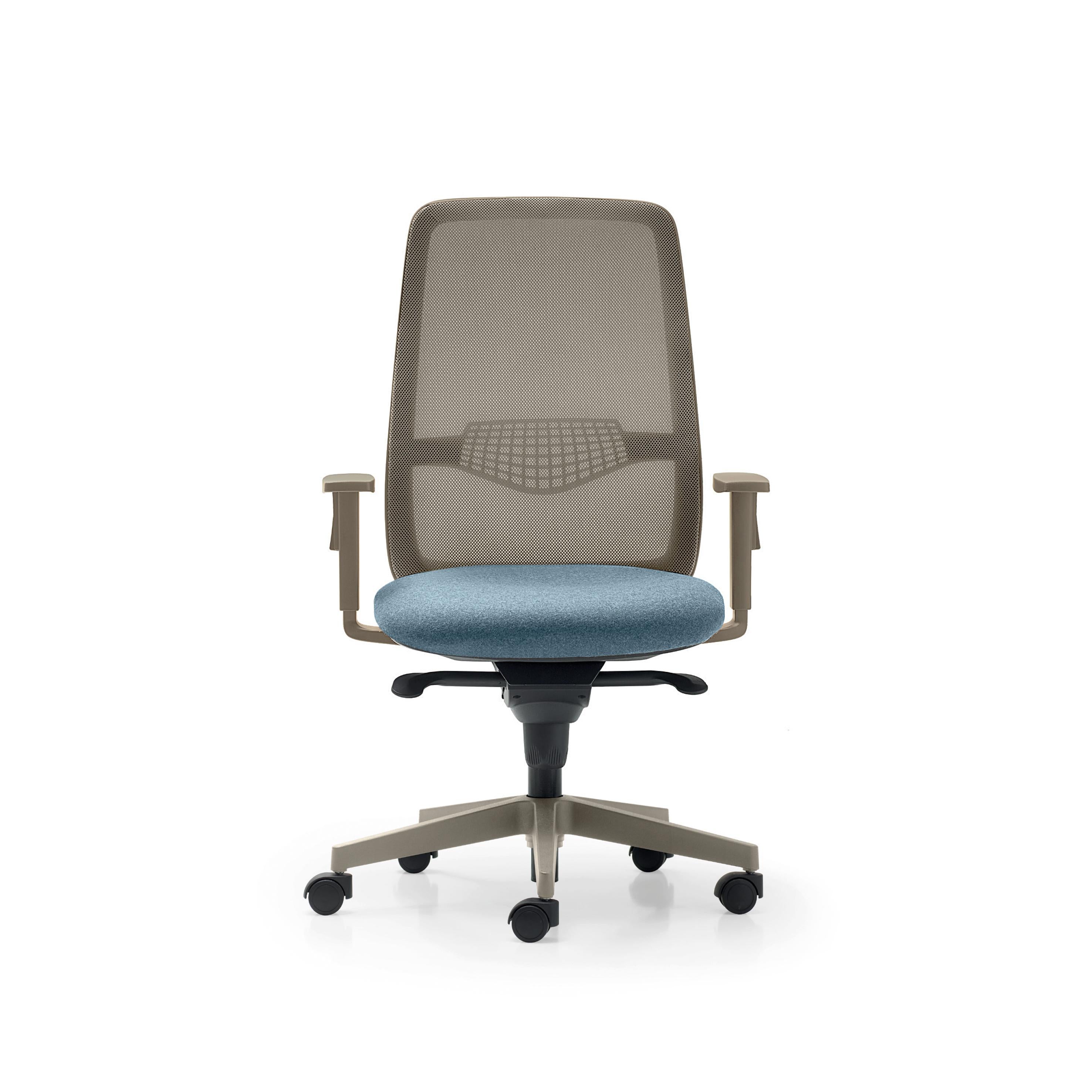 Speed High Backrest Managerial Armchair in Mesh & Upholstery by Quinti Sedute In New Condition For Sale In Geneve, CH