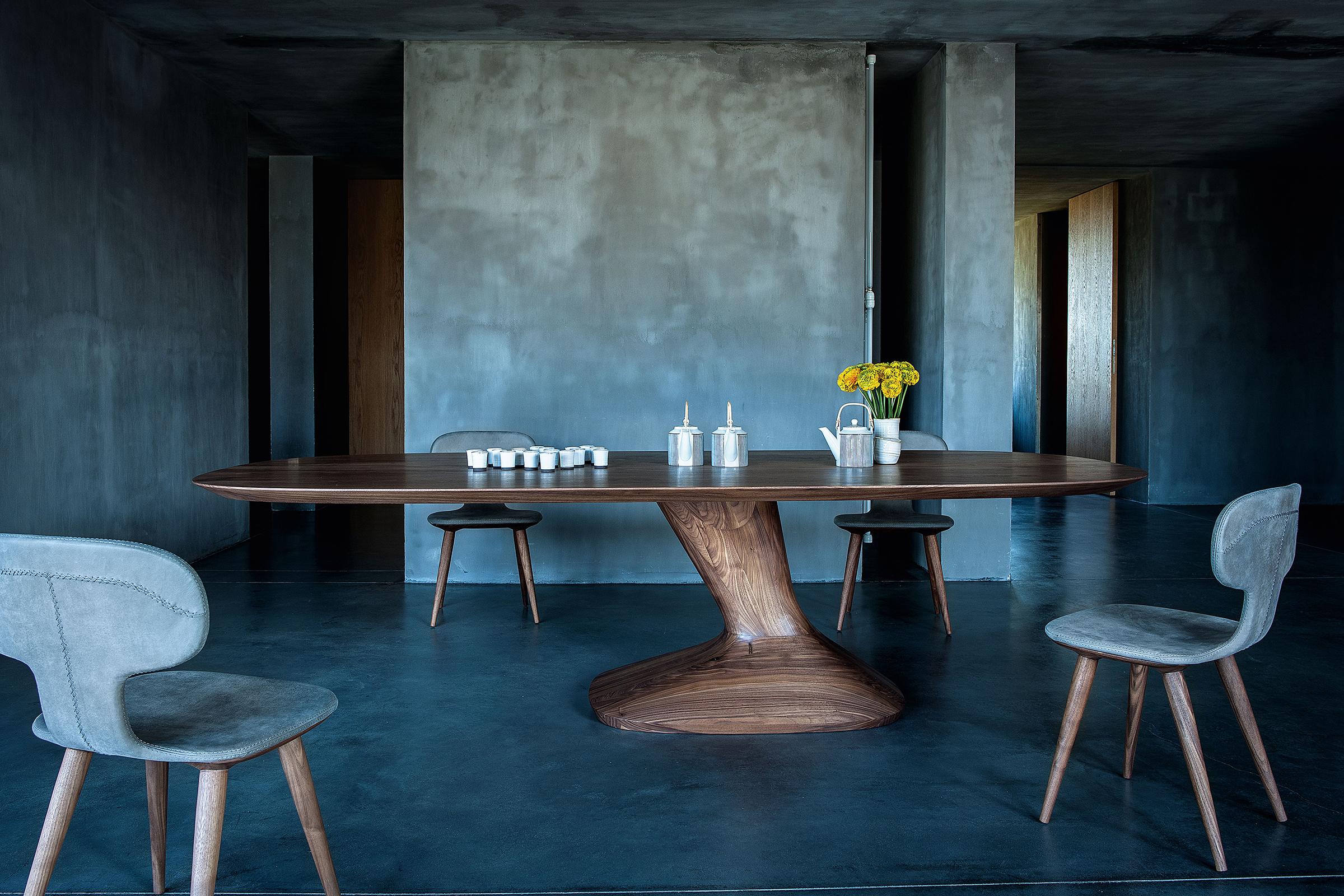 Italian Speed Solid Wood Dining Table, Designed by Karim Rashid, Made in Italy  For Sale