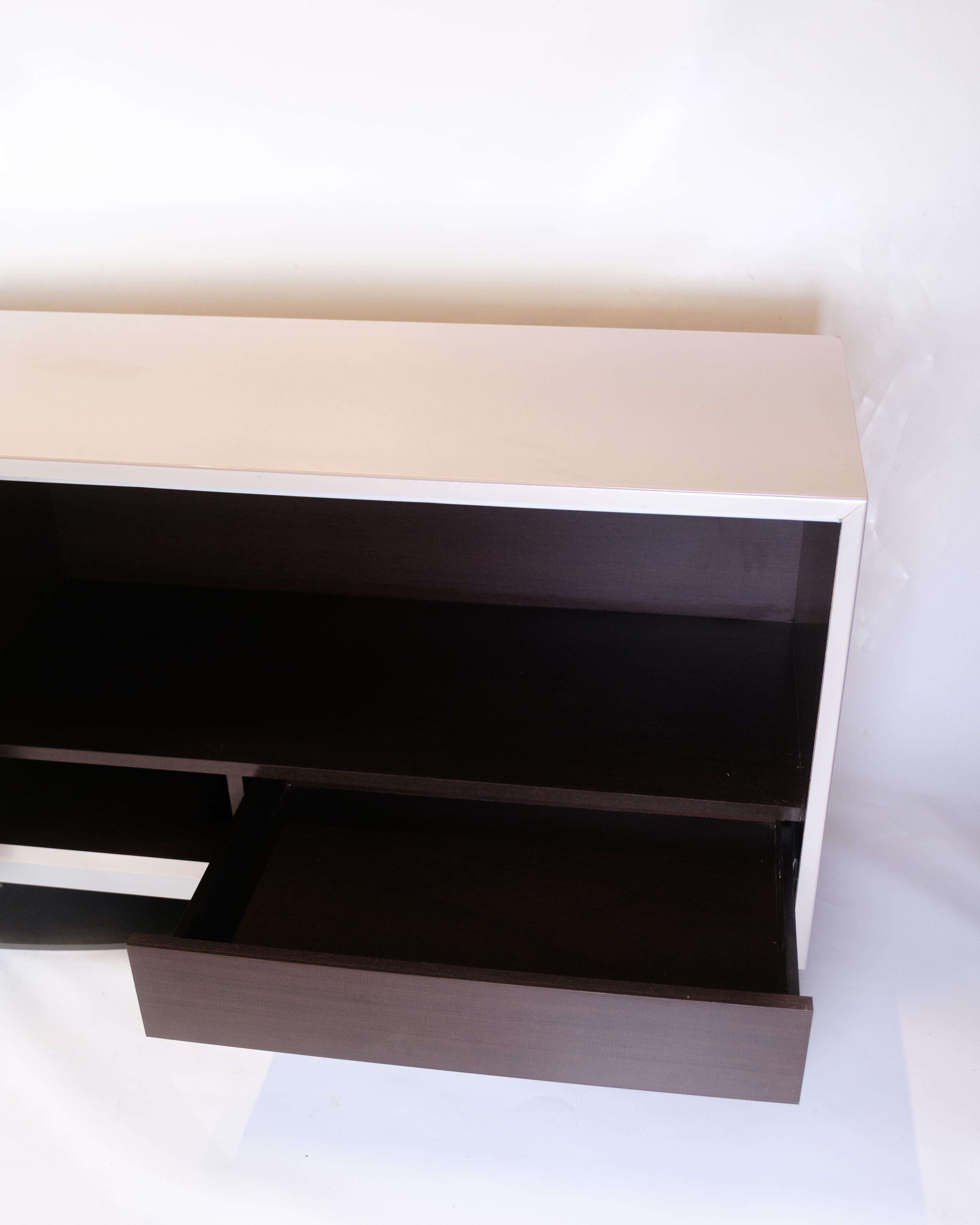 Speed Up Sideboard In High Gloss Grey Painted By Sacha Lakic For Roche Bobois For Sale 4
