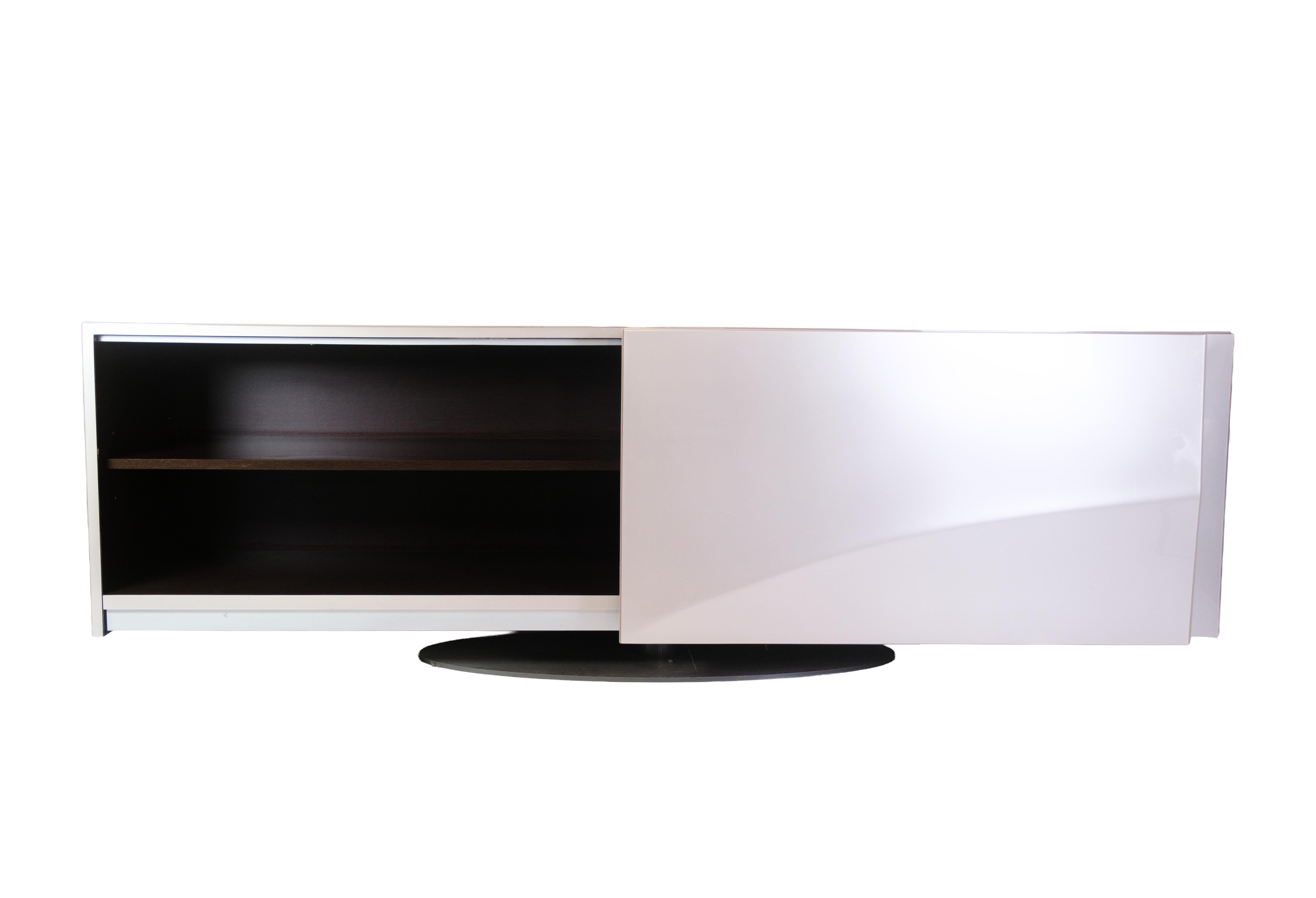 Speed Up Sideboard In High Gloss Grey Painted By Sacha Lakic For Roche Bobois For Sale 7